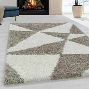Weicher Shaggy Hochflor Teppich in Modernem Design