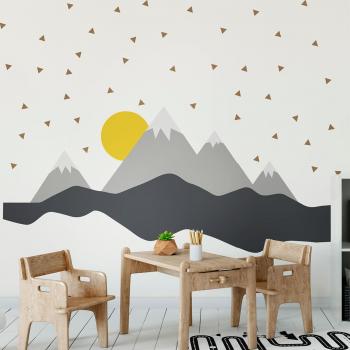 Sticker de Décoration Montagne Scandinave 105x70 cm