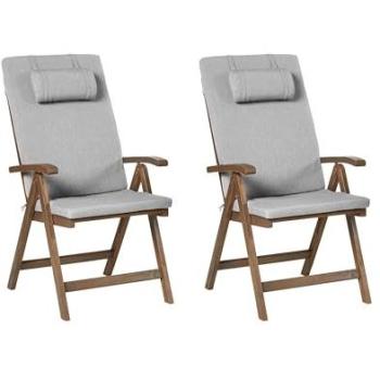 Lot de Chaises Pliantes en Bois avec Accoudoirs