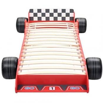 Letto per Bambini a Forma di Auto 90x200 cm Rosso