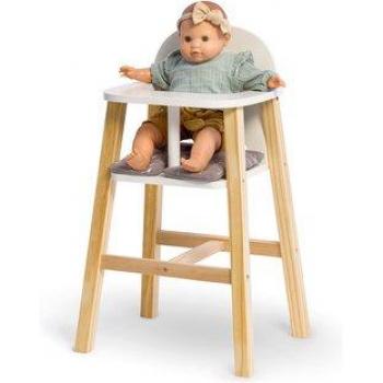 Chaise haute pour poupée en bois naturel/blanc/gris de MUSTERKIND®