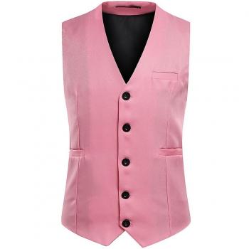 Chaleco de Hotel para Hombre Rosa
