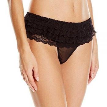 Einheitsgröße AUBADE Frou‑Frou Slip – Schwarz (P071)