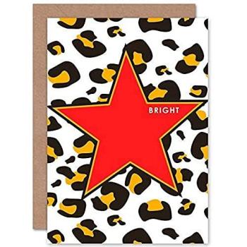 Red Leopard Luminescent Greeting Card Pack with Insert