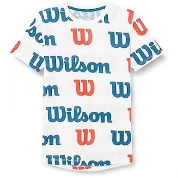 T-shirt Wilson Logo Tech junior – blanc et couleurs vives