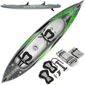 Extasea Ultimate Two 2er Kajak aufblasbar Hochdruck Kajak Full Drop-Stitch grün
