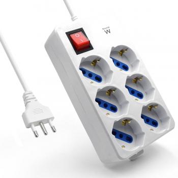 Ewent EW3921 Multipresa Ciabatta Elettrica a 6 Posti