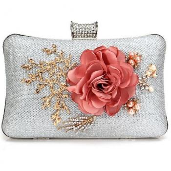 Crystal Evening Clutch with Chain Strap