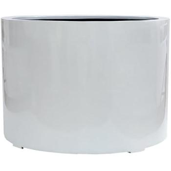 Low‑Profile White Stone Cylinder Planter, 1 m – Primrose