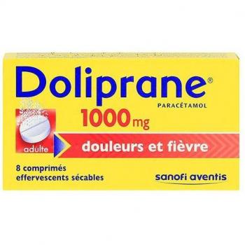 Doliprane 1000 g 8 comprimés effervescents
