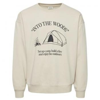 Solid Sweatshirt 21108021 Beige Regular Fit XXL Herren