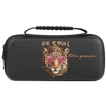 Etui Pochette Personnalisable Noir pour Nintendo Switch Lite Motif Tigre Cool à Lunettes