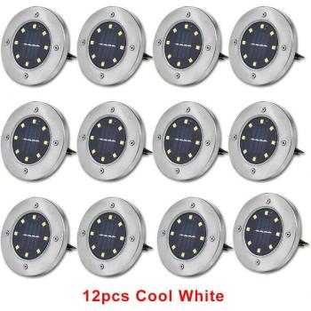 4/8/12pcs Solar Powered Outdoor Deck Lights