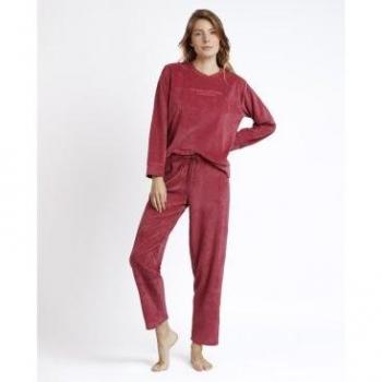 Bequemer Damen Corduroy Schlafanzug