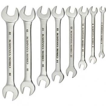 Kwb 470300 Maul-Gabel-Schlüssel Set, 8-teilig, für 6-Kant und 4-Kant Schrauben