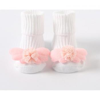 Anti-Slip Toddler Socks with Flower and Wings