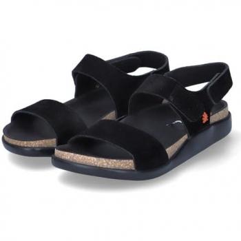 Sandalias de Cuero Sucio Biarritz Negro