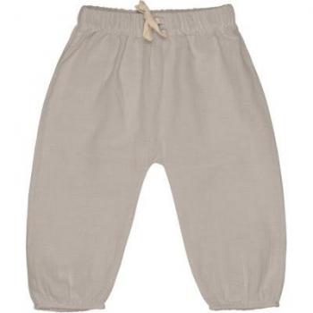Mousseline taupe Laessig, pantalon coton bio – 50/56