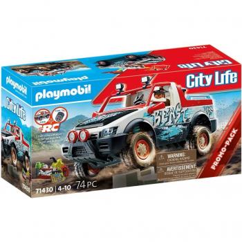 Playmobil coche de rally todoterreno con accesorios de la línea City Life