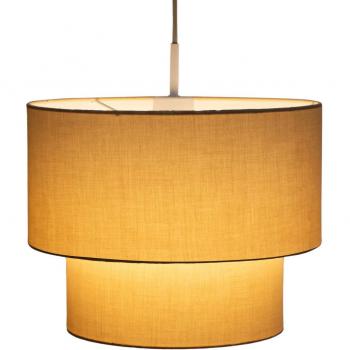 Brillo Suave Lámpara Colgante Pauleen en Tela Beige