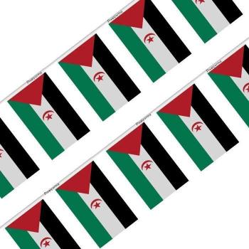 Western Sahara Flag Garland Bundle – 50 Pieces – 14 x 21 cm – Heavy‑Duty Polyester – Suitable for Exterior Display