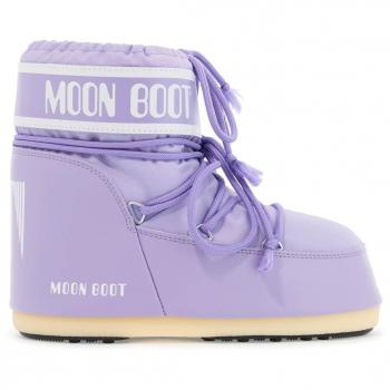 Moon Boot Low Snow Boots, Drawstring Laces, Plain, Purple, Size 3 UK