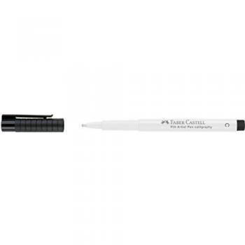 Faber-Castell, Malstifte, Pitt Artist Pen Calligraphy (White, 1 x)