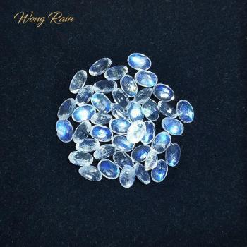 Wong Rain DIY Jewelry Making 4x6 MM Oval Cut Moonstone