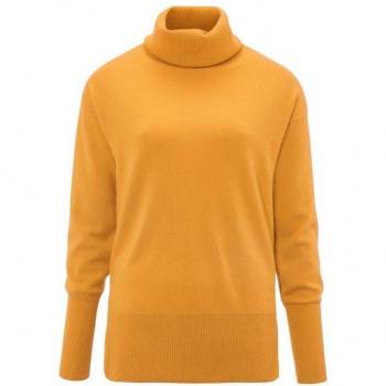 Damen Rollkragenpullover in senfgelb von LAURA SCOTT