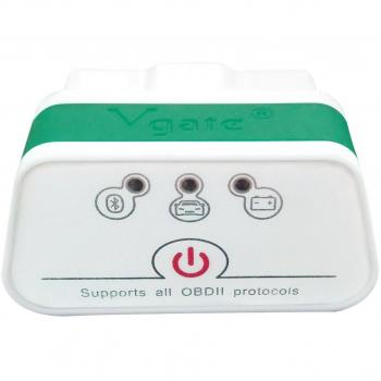 Vgate iCar 2 Bluetooth 3.0 OBDII OBD 2 Schnittstelle für KFZ Auto Diagnose mit Android (Weiß-Grün)
