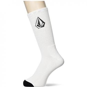 Volcom Pack de 3 calcetines para hombre Full Stone (Blanco)