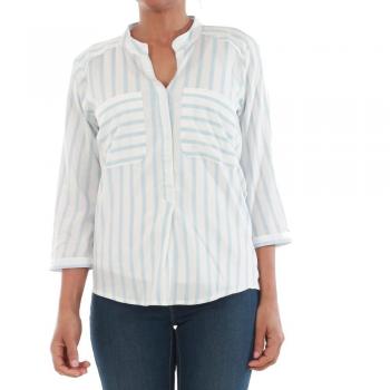 Vero Moda Blusa Mujer S Azul 10168581 VMERIKA Rayas 3/4 E10 Noos Blanco Nieve/Cashmere B