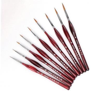 10 Piece Miniature Paint Brush Set for Acrylic and Nail Art