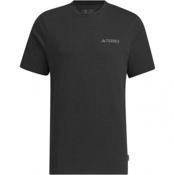 Adidas Terrex Schwarzes T-Shirt mit Rückengrafik – XS – Herren