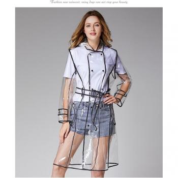 Impermeable Suave de EVA para Mujer con Dobladillo Largo