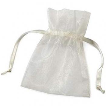 Bolsas de regalo cristal marfil 10x12.5 cm