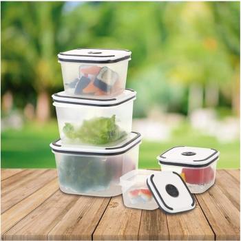 MicroApila 5 Contenedores de Plástico para Refrigerador y Microondas