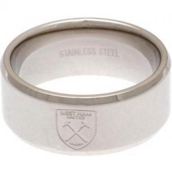 West Ham United FC Band Ring Large Silver