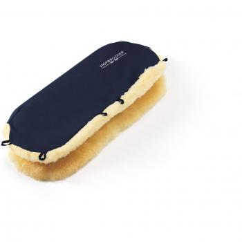 Hofbrucker Lammfell Handwärmer für Kinderwagen Navy Blue