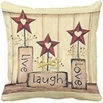 Cobertura para Almohada Tipo Lino Negre-White con Texto Estilizado