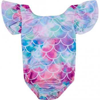 Girls Summer Mermaid Monokini with Ruffles