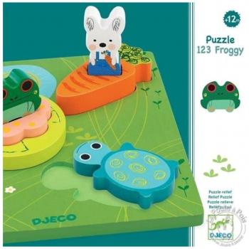 Mini-Frosch-Puzzle 15 Teil – Tragbar & Zusammenklappbar
