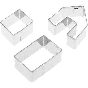 3-Piece Gingerbread House Biscuit Cutter Collection