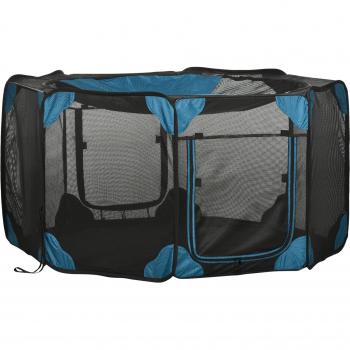 Recinto Portátil PawHut para Mascotas de 8 Paneles Ø154x76 cm Azul