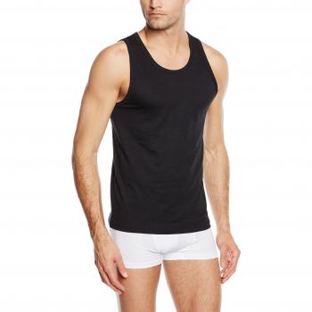 Bugatti Unterwäsche Herren – Basis-Underhemd, Schwarz – L/6