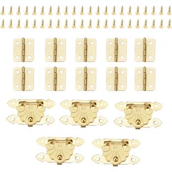 Vintage Gold Haspe und Scharniere Set