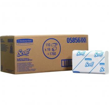 Toallas de papel plegadas Scott 5856 Airflex 29.5 x 19 cm 16 paquetes de 110 toallas