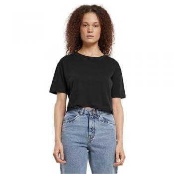 Oversized krátké dámské tričko ve tmavé černé variantě