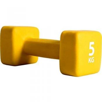 Pure2improve Neoprene Coated Dumbbell 5 kg (Yellow, Unisex)