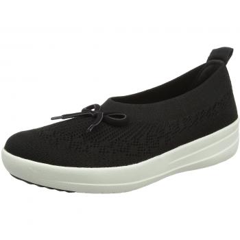 Ballerine FitFlop ÜBERKNIT TM Slip-On con Fiocco Nero